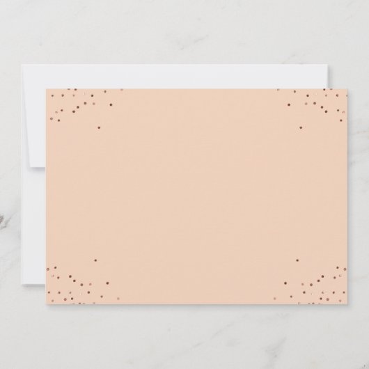 Chique Roos Gold Quinceañera jurk Bloemenboog Foto Kaart (Achterkant)