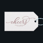 Chique Roos Gold Script juicht wijnfles Labels Cadeaulabel<br><div class="desc">Chique Roos Gold Script juicht wijnfles Labels</div>