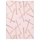 Chique Roos Goud Bobby Pins Haar Stylist Salon Roz Klembord (Achterkant)