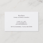 Chique Roos Goud en Koper Gestreept Modern Stijlvo Visitekaartje (Achterkant)