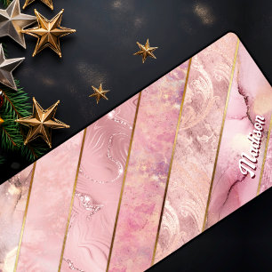 Chique roos goud meisjesachtig geometrisch bureaumat