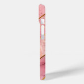 Chique roos goud meisjesachtig geometrisch Case-Mate iPhone case (Achterkant / Links)