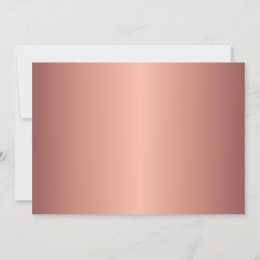 Chique Roos Goud Metallic Foto Verjaardag Bedankkaart (Achterkant)