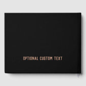 Chique Roos Goud Moderne Typografie Bruiloft Monog Gastenboek (Achterkant)