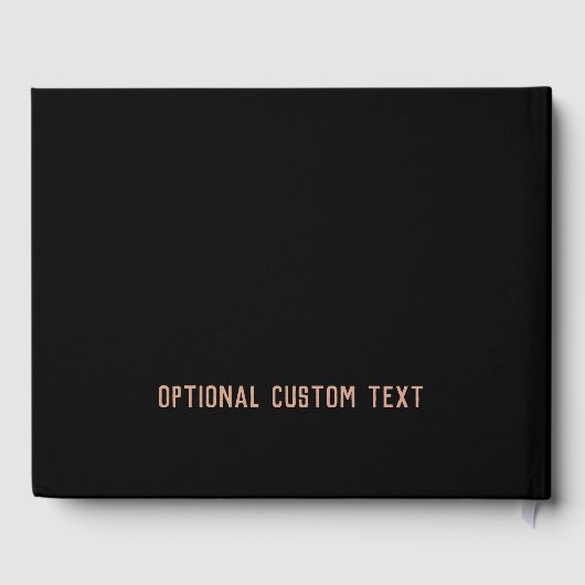 Chique Roos Goud Moderne Typografie Bruiloft Monog Gastenboek (Achterkant)