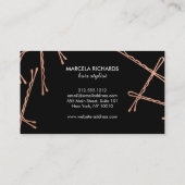 Chique Roos Gouden Bobby Pins Haar Stylist Loyalit Klantenkaartje (Achterkant)