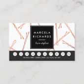 Chique Roos Gouden Bobby Pins Haar Stylist Loyalit Klantenkaartje (Voorkant)