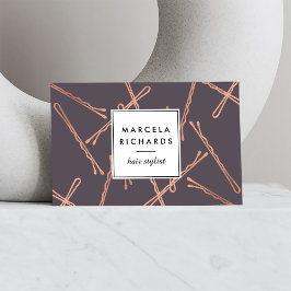 Chique Roos Gouden Bobby Pins Haar Stylist Salon G Visitekaartje