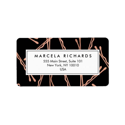 Chique Roos Gouden Bobby Pins Haar Stylist Salon Z Etiket (Voorkant)