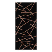 Chique Roos Gouden Bobby Pins Haar Stylist Salon Z Reclamekaart (Achterkant)