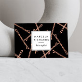 Chique Roos Gouden Bobby Pins Haar Stylist Salon Z Visitekaartje