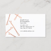 Chique Roos Gouden Bobby Pins op Zwart Afspraak Afsprakenkaartje (Achterkant)