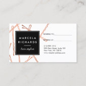 Chique Roos Gouden Bobby Pins op Zwarte Verwijzing (Achterkant)