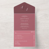 Chique Roos gouden bruiloft All In One Uitnodiging (Binnen)