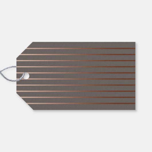 Chique Roos Gouden Folie & Blush Roze Natuurlijke  Cadeaulabel (Achterkant Horizontaal)