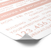 Chique Roos Gouden Folie Wimpers Beauty Make-up Ar Poster (Hoek)