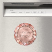 Chique Roos Gouden Glam Tegels Magneet (Insitu (Vaatwasser))