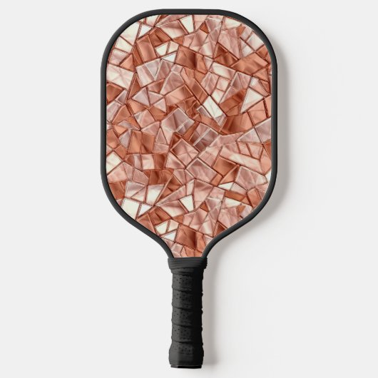 Chique Roos Gouden Glam Tegels Pickleball Paddle (Achterkant)