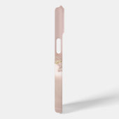 Chique Roos Gouden Glitter Marmeren Cupcake Case-Mate iPhone Case (Achterkant / Rechts)