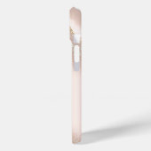 Chique Roos Gouden Glitter Marmeren Cupcake Case-Mate iPhone Case (Achterkant / Links)