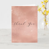 Chique Roos gouden kant bruiloft dank u Kaart (Gele Bloem)
