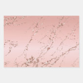 Chique Roos gouden kant bruiloft Inpakpapier Vel (Voorkant 3)