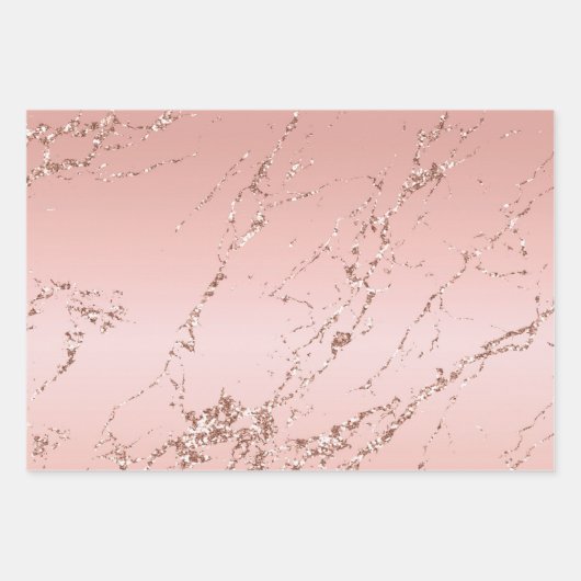 Chique Roos gouden kant bruiloft Inpakpapier Vel (Voorkant 3)