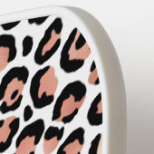 Chique Roos gouden luipaard gepersonaliseerd Pickleball Paddle (Links Detail)