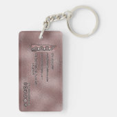 Chique Roos gouden make-up artiest gepersonaliseer Sleutelhanger (achterkant)