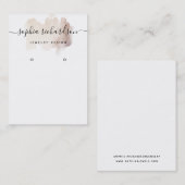 Chique Roos gouden penseelstreek | Oorbel Display  Visitekaartje (Voorkant / Achterkant)