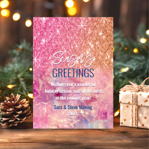 Chique roos gouden roze glitter kerst nieuwjaar