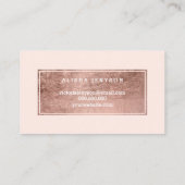 Chique roos gouden typografie blush roze loyalitei klantenkaartje (Achterkant)