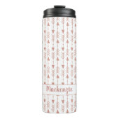 Chique Roos goudfolie Tribal Arrows | Jouw namen t Thermosbeker (Voorkant)