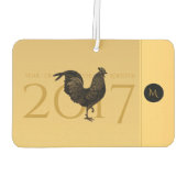 Chique Rooster Chinees Nieuwjaar 2017 Monogram Aut Luchtverfrisser (Achterkant)