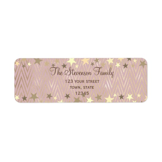 Chique Rose Goud Retouradres Etiket (Voorkant)
