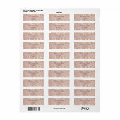 Chique Rose Goud Retouradres Etiket (Full Sheet)