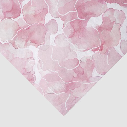 Chique Roze Abstracte Verjaardag Tissuepapier (Detail)