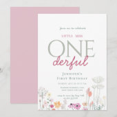 Chique roze betoverde kleine mooie verjaardag kaart (Voorkant / Achterkant)