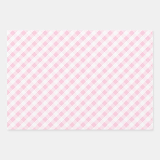 Chique roze blauw wit gember potjes baby meisje do inpakpapier vel (Voorkant 3)