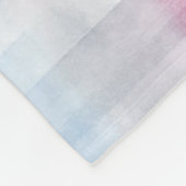 Chique roze blauwe strepen fleece deken (Hoek)