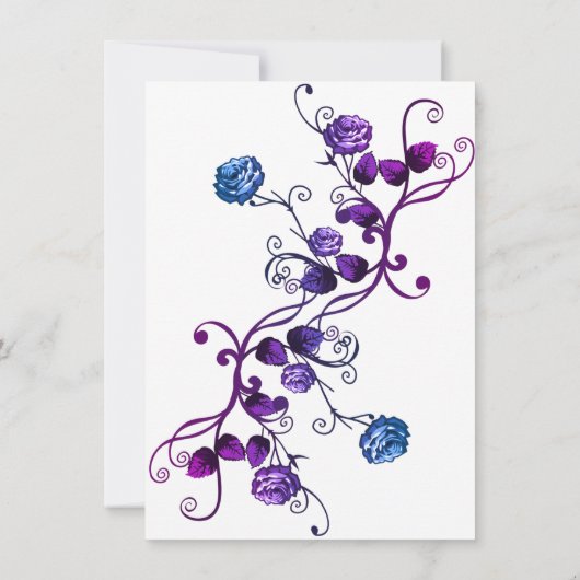 Chique roze bloem bruiloft uitnodiging (Achterkant)