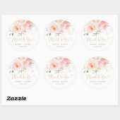 Chique Roze Bloem Rozen Honingpot  Ronde Sticker (Vel)