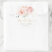 Chique Roze Bloem Rozen Honingpot  Ronde Sticker (Tas)