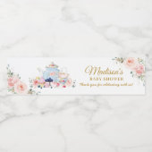 Chique Roze Bloemachtige High Tea Feestje Meisje B Waterfles Etiket (Enkel label)