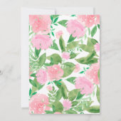 Chique roze bloemcalligrafie Foto Save the Date (Achterkant)