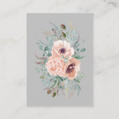 Chique Roze Bloemen Bruiloft Bijkaart Informatiekaartje (Achterkant)