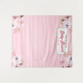 Chique Roze Bloemen Fotografie Achtergrond Wandkleed (Voorkant (horizontaal))