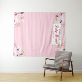Chique Roze Bloemen Fotografie Achtergrond Wandkleed (In Situ (horizontaal))