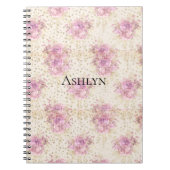 Chique Roze Bloemen Notitieboek (Voorkant)