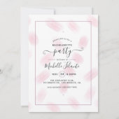Chique roze bloemen vrijgezellenfeest monogram kaart (Achterkant)